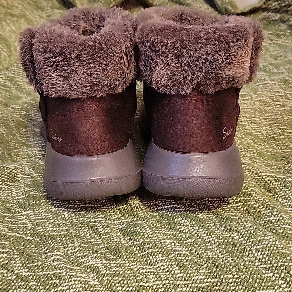SKECHERS Brown Faux Fur Lined Boots - Picture 3 of 8